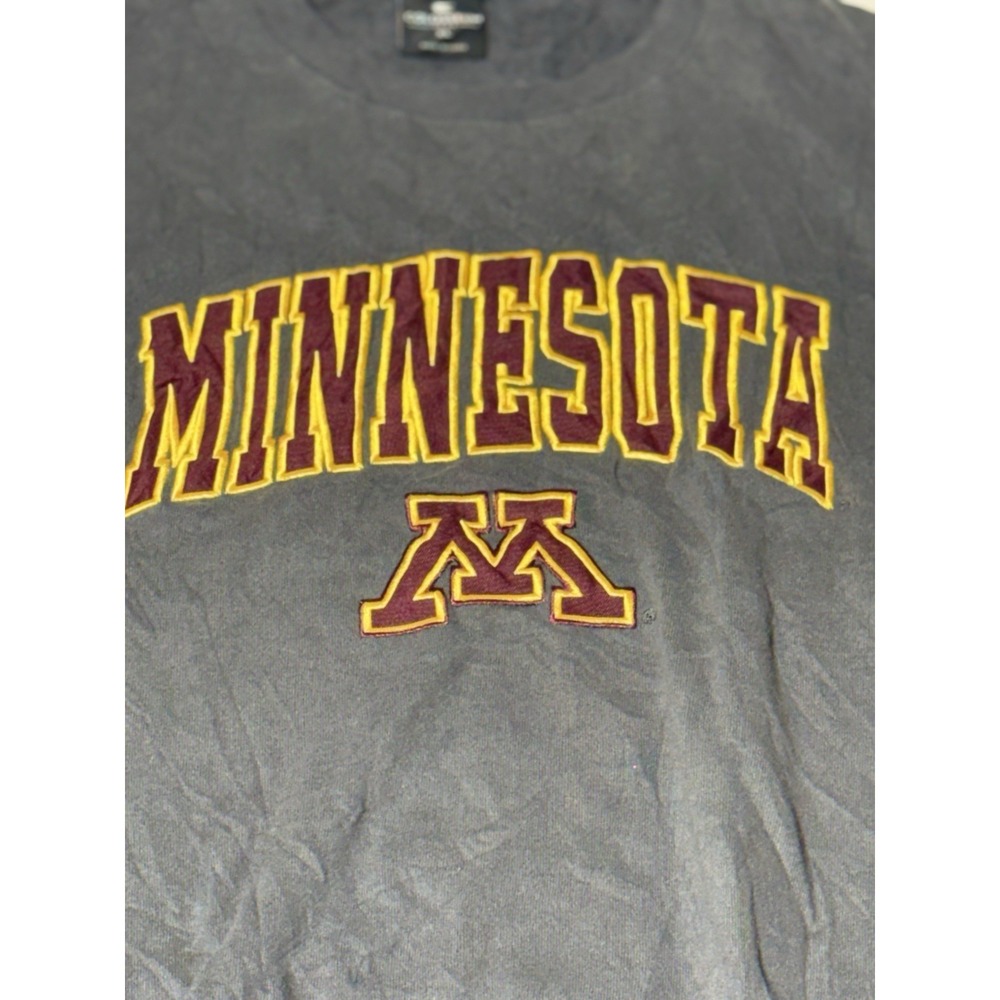 Men's XL Colosseum Gray Crew Minnesota Golden Gophers Brand New - Picture 2 of 6